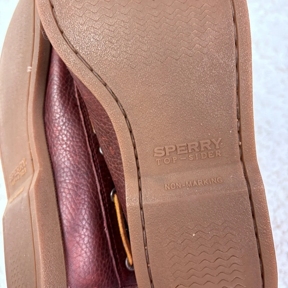 SPERRY TOPSIDER Men's Brown Leather Boat Shoes size 9.5